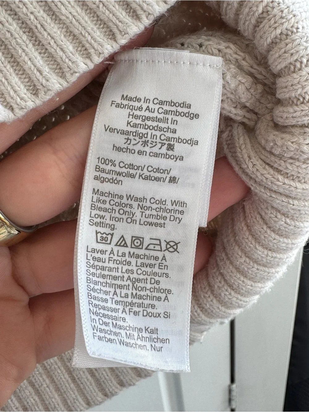 100% Cotton J. Crew Men's Waffle-Knit Quarter-Zip Sweater in Light Cream